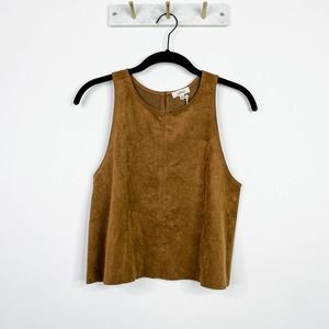 WILFRED octave brown suede crop top XS